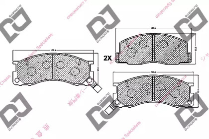 Комплект тормозных колодок BP1144 DJ PARTS